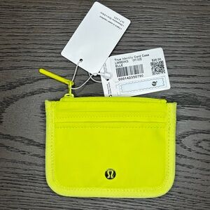 Lululemon True Identity Card Case Electric Lemon NWT